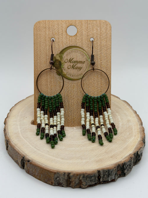 Fringe Patterned Hoops - Small